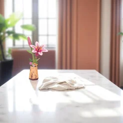 Pink Lily 3D Wooden Puzzle Flower Kit< Outlet