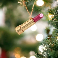 Pink Lipstick Ornament< New
