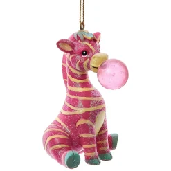Pink Zebra Bubblegum Ornament<Kurt Adler Online