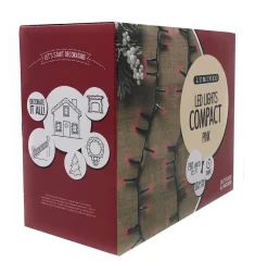 750 PINK LED Bulbs, Christmas Lights Strand on GREEN wire 53 Feet<Lumineo Discount