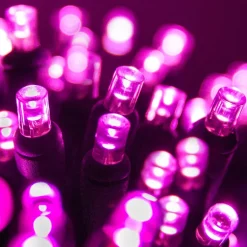 750 PINK LED Bulbs, Christmas Lights Strand on GREEN wire 53 Feet<Lumineo Discount