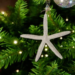 Plastic Frosted Leggy Starfish Ornament< Clearance