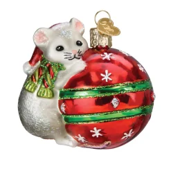 Playful Mouse Festive Ornament<Old World Glass Discount