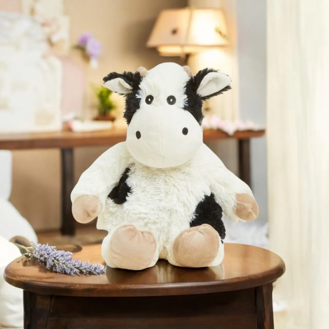 Plush Black and White Cow Warmie< Online