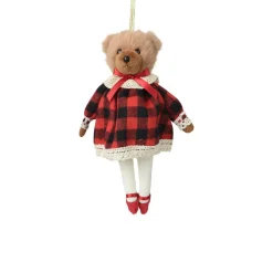 Plush Girl Bear Ornament< Hot
