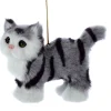 Plush Grey Stripe Cat Ornament - The Christmas Loft<Kurt Adler Best