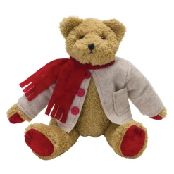 Plush Teddy Bear with Coat and Scarf< Sale