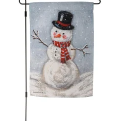 Primitives by Kathy Holiday Themed Snowman Garden Flag< Discount