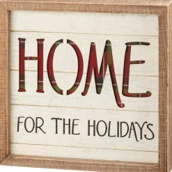 Primitives by Kathy Home for The Holidays Inset Slat Box Sign< Fashion