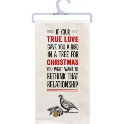 Primitives by Kathy If Your True Love Gave You Dish Towel< Clearance