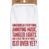 Primitives by Kathy Kitchen Christmas Dish Towel - Tangled Lights, is it Over Ye< Outlet