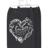 Primitives by Kathy Kitchen Towel Cooking is Love Made Visible< Clearance