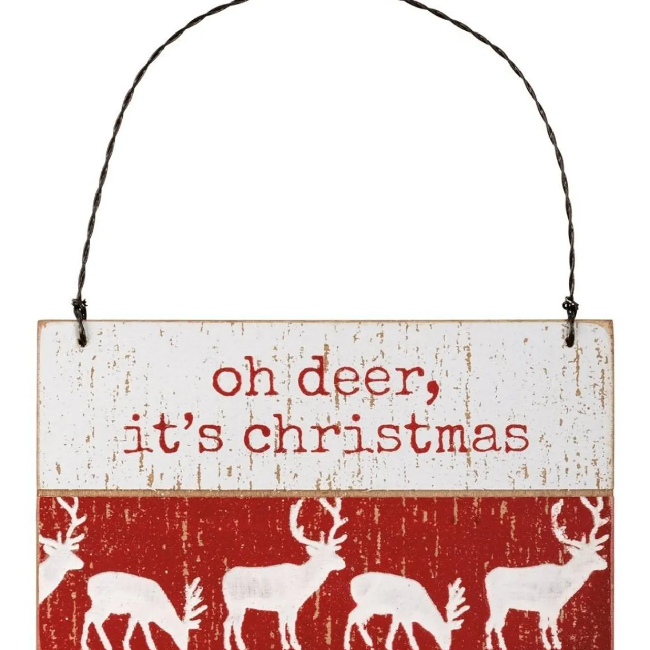 Primitives By Kathy Oh Deer It's Christmas Ornament< Hot