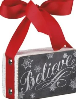 Primitives by Kathy "Believe" Chalk Box Sign - The Christmas Loft< Best