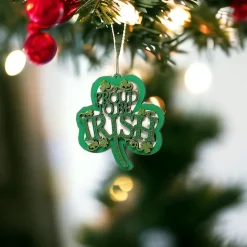 Proud to Be Irish Shamrock Ornament< New