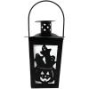 Pumpkin And Ghosts Silhouette Metal Lantern With Timer Tea Light< Discount