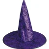 Purple Witch Hat with Spiderweb Pattern Enchant Your Look< Hot