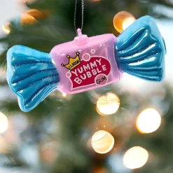 Purple Yummy Bubble Gum Glass Ornament<Kurt Adler Best