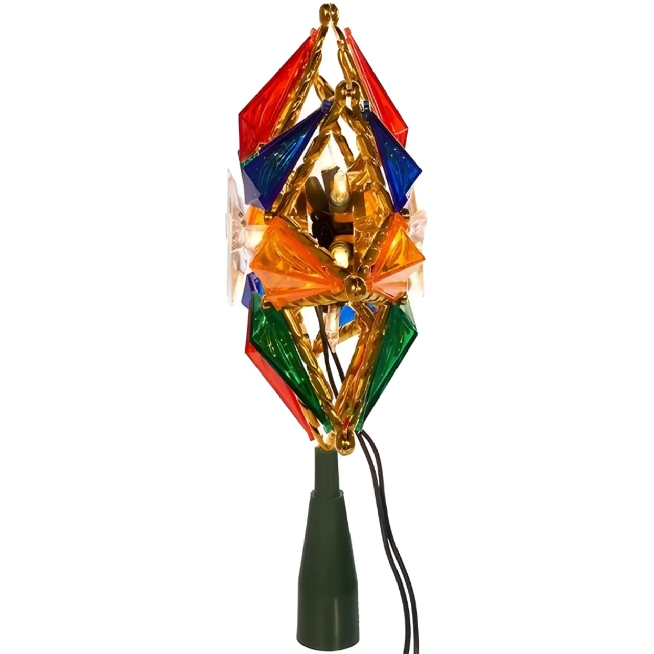 8" UL 10-Light Multicolored Star Treetop<Kurt Adler Hot