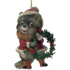 Raccoon With Wreath Ornament - The Christmas Loft< Online