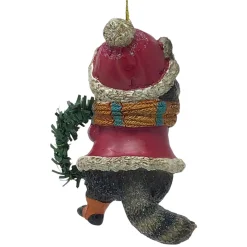 Raccoon With Wreath Ornament - The Christmas Loft< Online