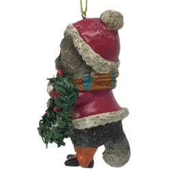 Raccoon With Wreath Ornament - The Christmas Loft< Online