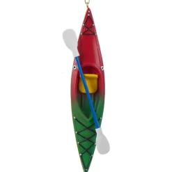 Red & Green Kayak Ornament | The Christmas Loft<Kurt Adler Clearance