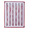 Red & White Glass Icicle Ornaments, Set of 6<Kurt Adler Sale