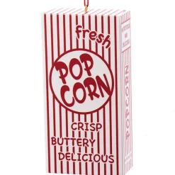Red &amp; White Popcorn Box Ornament<Kurt Adler Hot