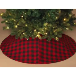 Red And Black Buffalo Plaid Tree Skirt - The Christmas Loft< Fashion
