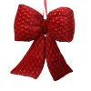 Red and Gold Velvet Polyester Bow< Hot