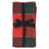 Red And Green Plaid Cloth Napkins Set of 4< New