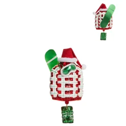 Red And White Jacket Snowboarding Ornament< Clearance