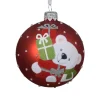 Red Glass Polar Bear Ornament< Best