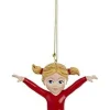 Red Gymnast Girl Ornament<Kurt Adler Online