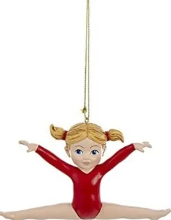 Red Gymnast Girl Ornament<Kurt Adler Online