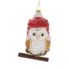 Red Hat Owl Ornament< Clearance