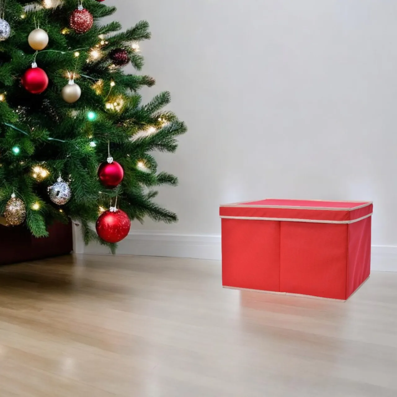 Red Ornament Storage Container< Best