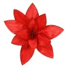 Red Poinsettia Polyester Clip< Discount