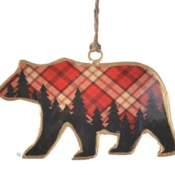 Red Puffy Bear Ornament< Clearance