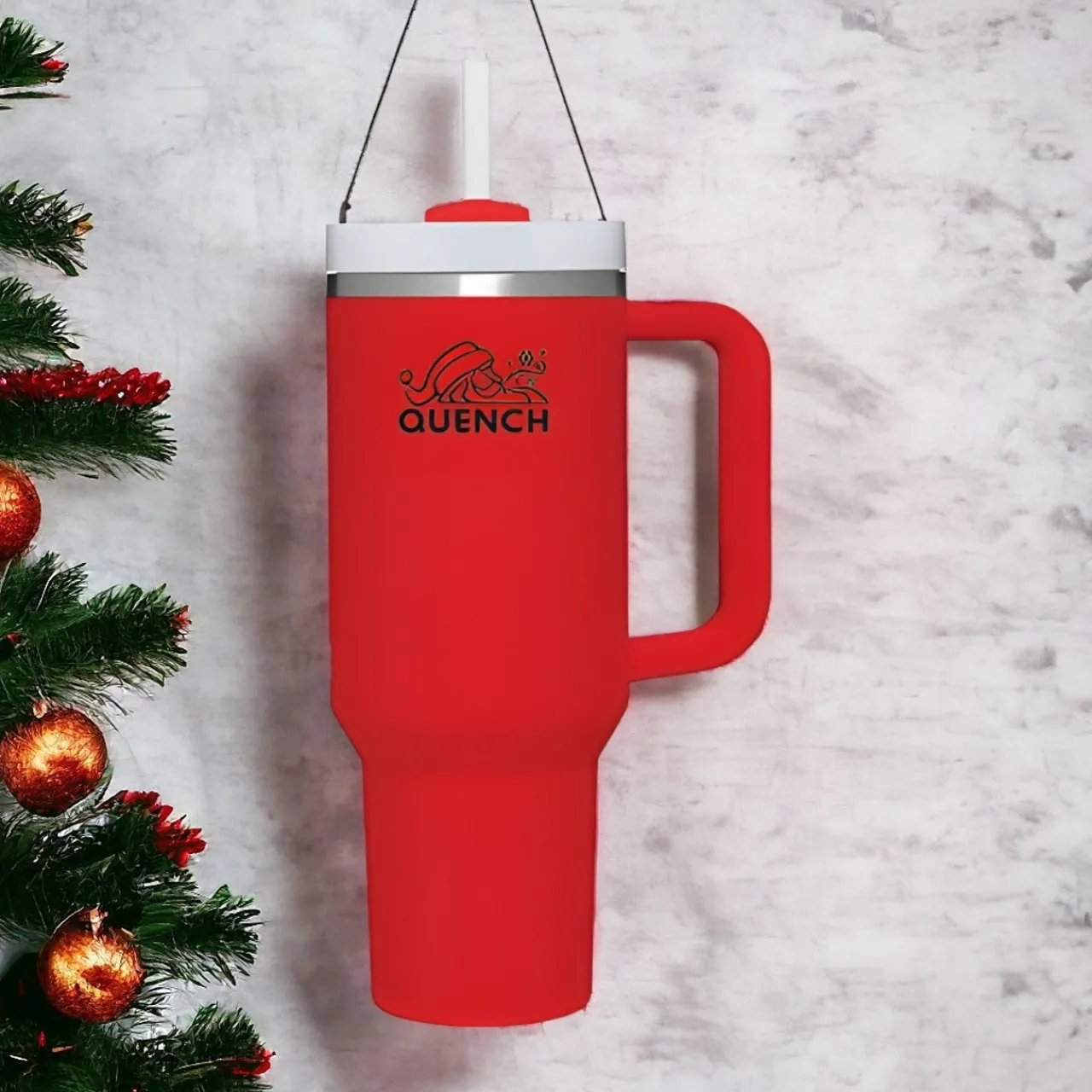Red Stanley Quench Tumbler Ornament<Kurt Adler Clearance