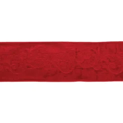 Red Velvet Scroll Wired Ribbon< Outlet