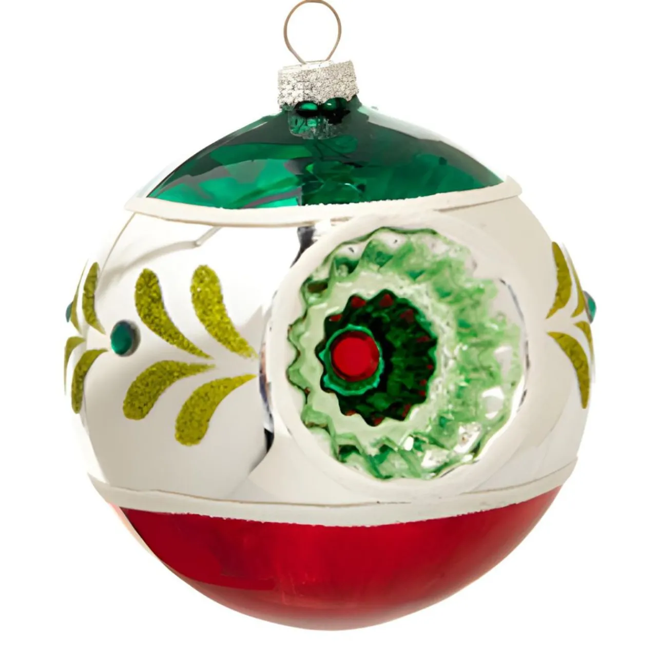 Reflector Ball Ornament – Green Top< Hot