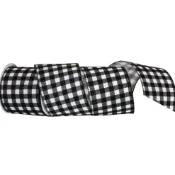 Regency International - 4" X10Y Metallic Check Wired Ribbon< Hot