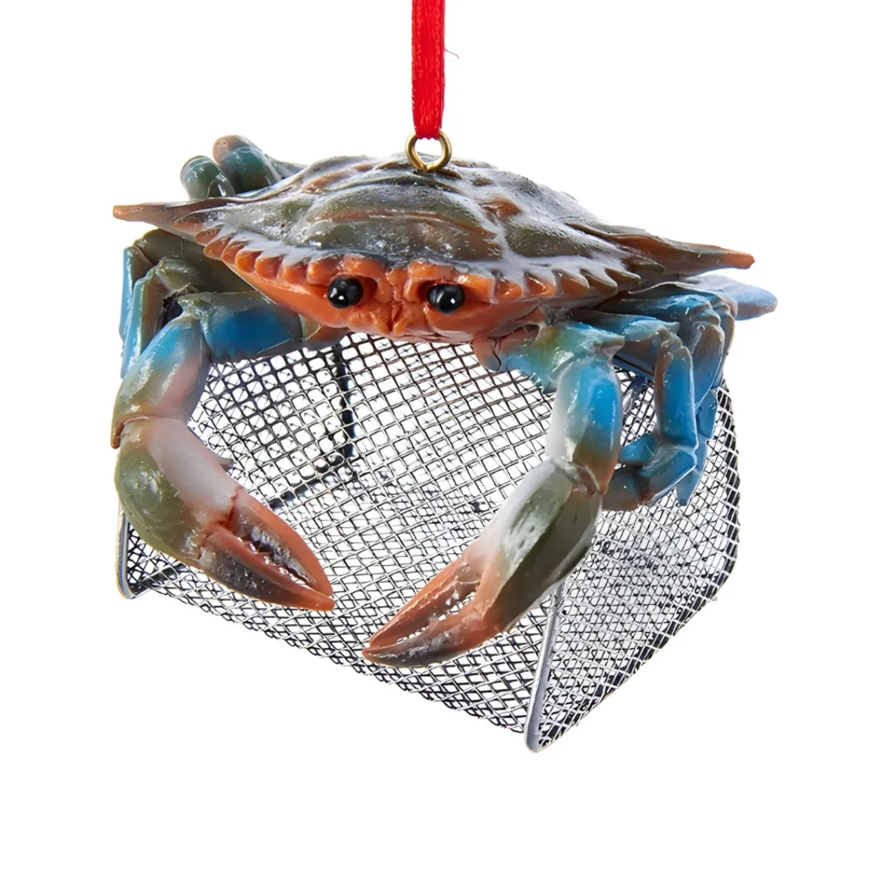 Resin Blue Crab Cage Ornament<Kurt Adler Outlet