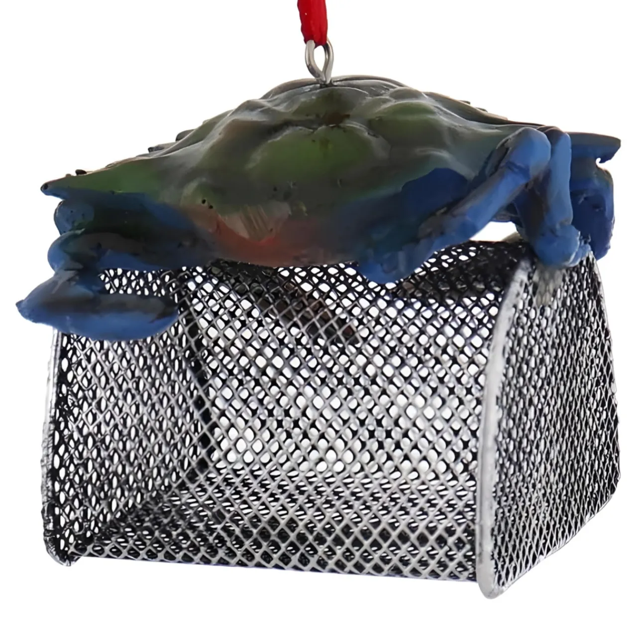 Resin Blue Crab Cage Ornament<Kurt Adler Outlet