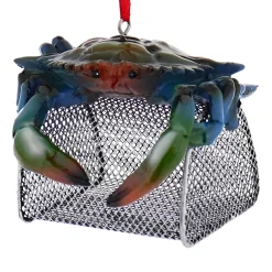 Resin Blue Crab Cage Ornament<Kurt Adler Outlet
