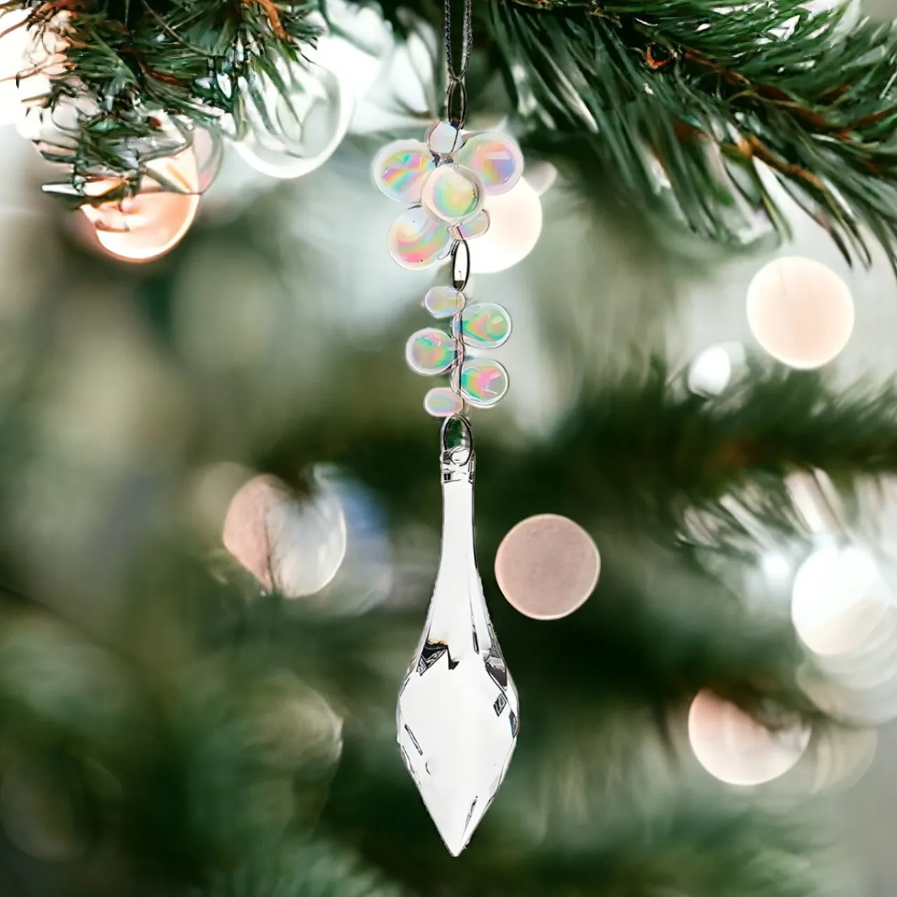 Resin Clear Bead Dangle Ornament<Kurt Adler Online