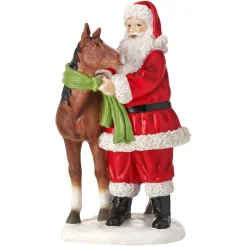 Resin Santa with Horse Figurine< Clearance