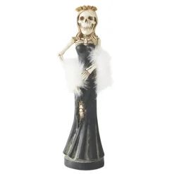 Resin Skeleton Lady Taper Candlestick Holder< Fashion